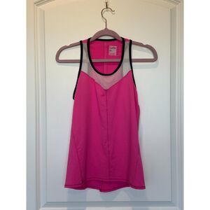 NWT Lucky in Love Santa Fe Fly High Tie Back Tennis Tank Top Pink Size XS